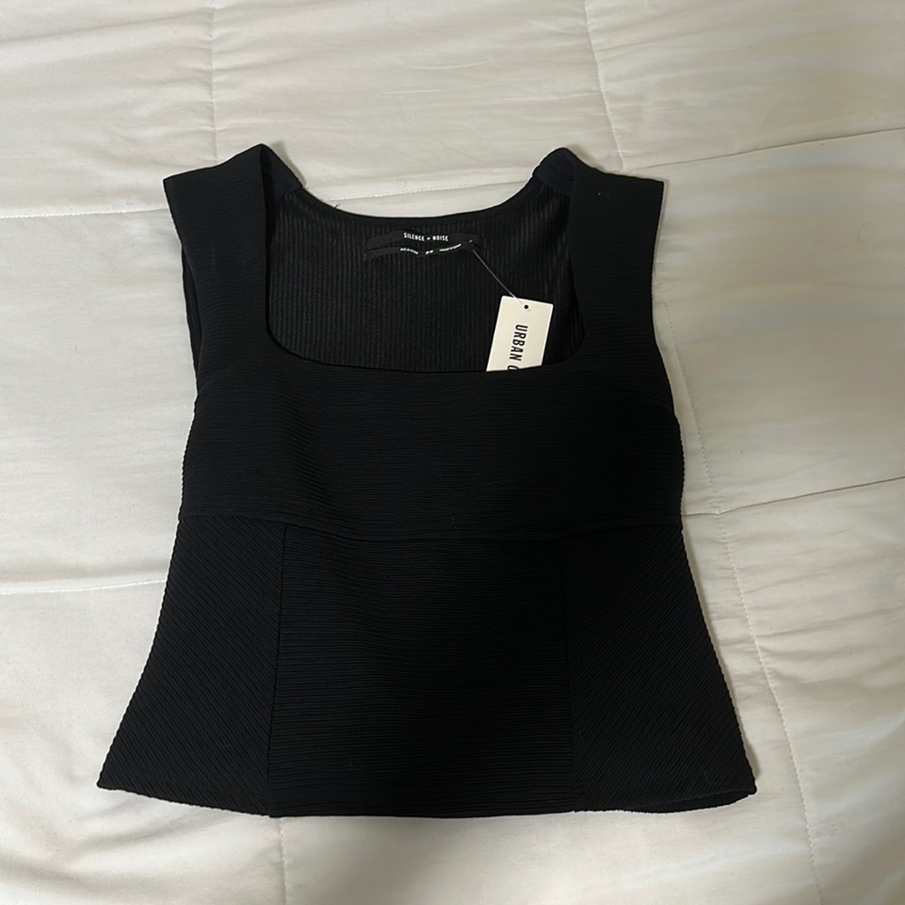 square neck black tank from urban outfitters brand new never worn with tag